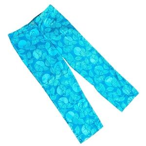 Lilly Pulitzer Capris Lagoon Blue Monarch Size 6